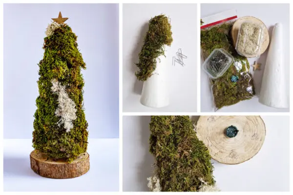 Diy kerstboom budget decoratie met mos