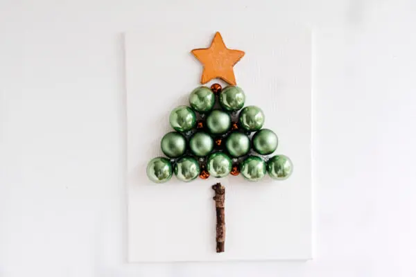 Diy kerstboom op canvas