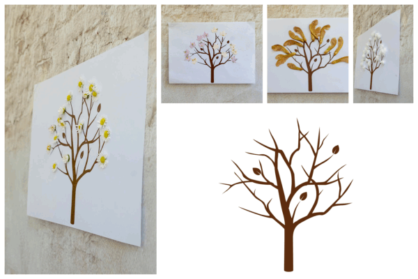 met printable|Benodigdheden|Instructies|Instructies|4 seizoenen boom knutselen|4 seizoenen boom knutselen