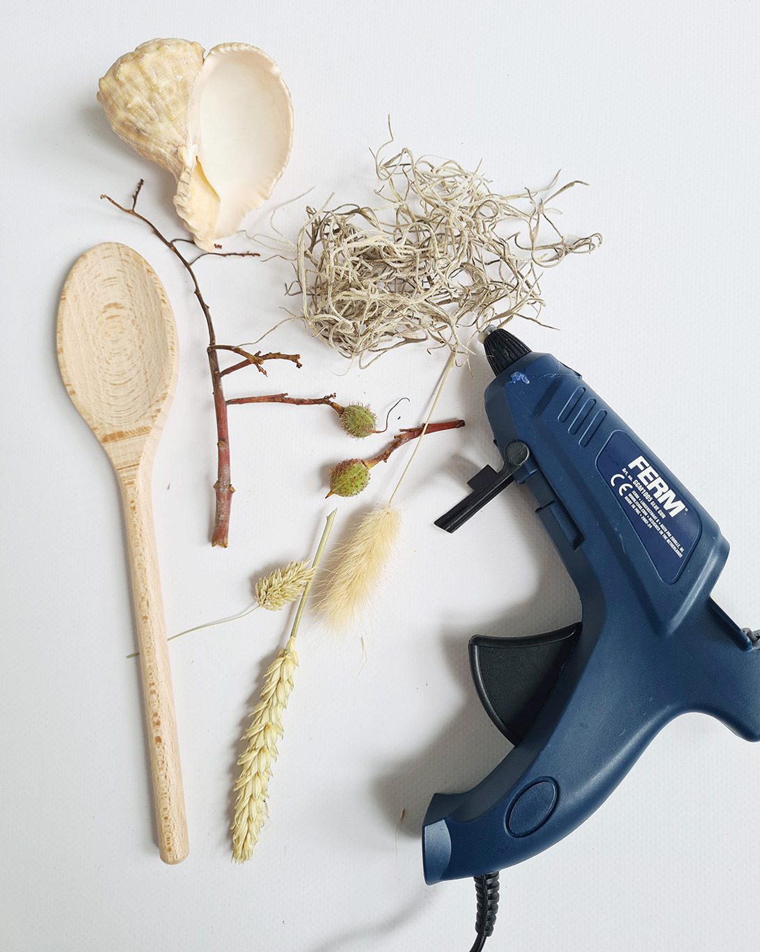 Benodigdheden: voor 1 Schelpendecoratie