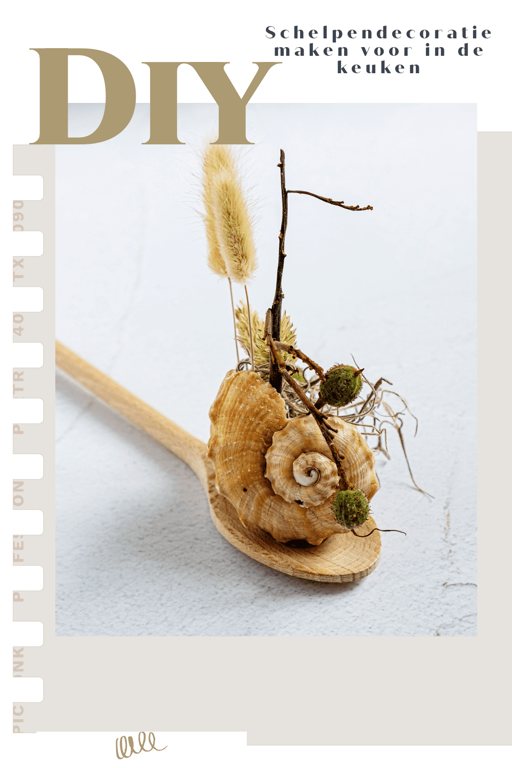 Ik heb mijn schelpdecoratie in mijn keukenkast.