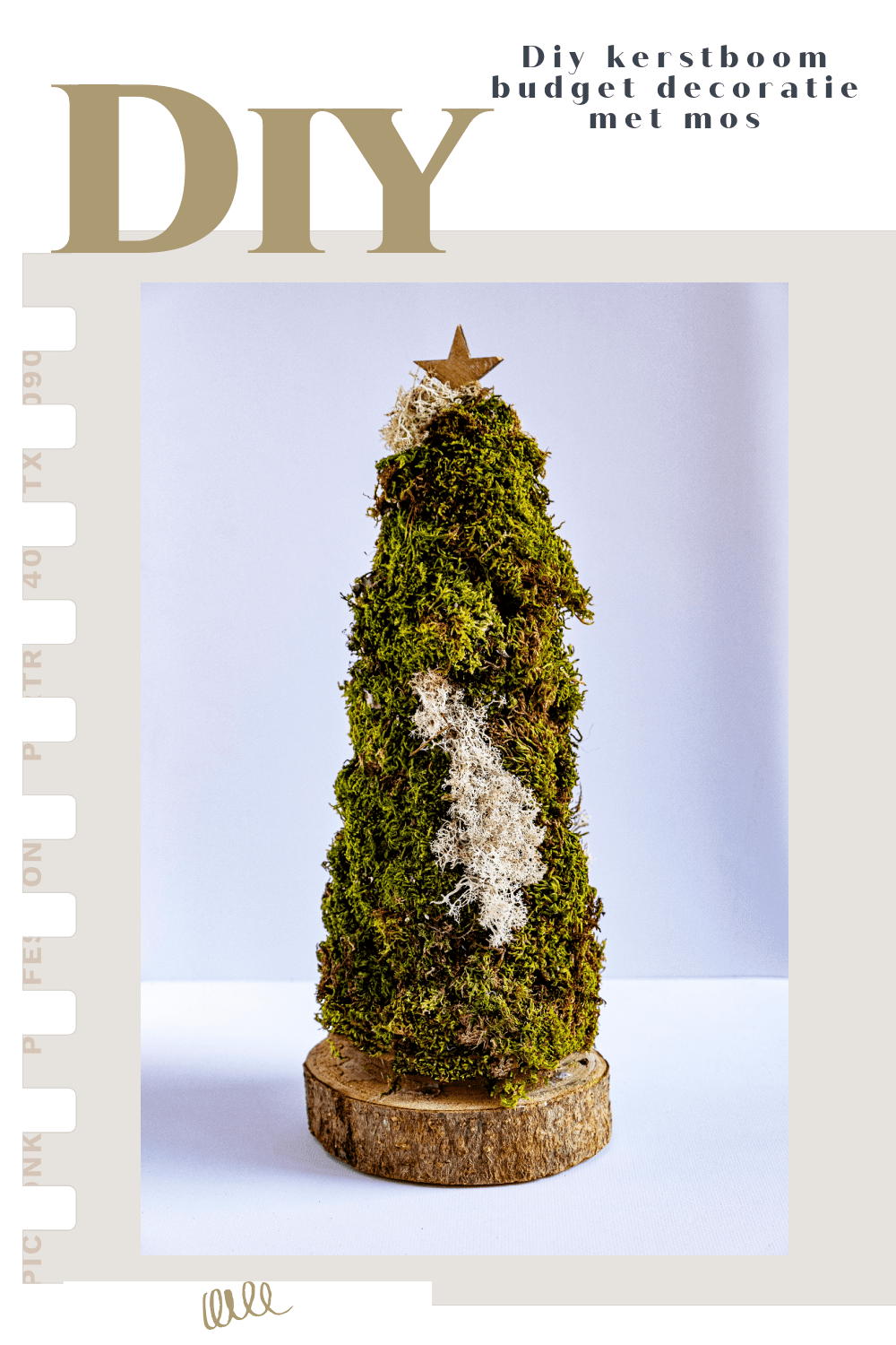 Diy kerstboom budget decoratie met mos