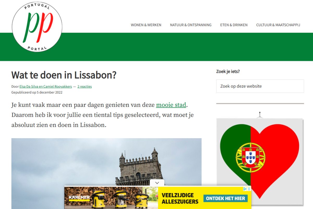 Camiel gastblog bij Portugal portal