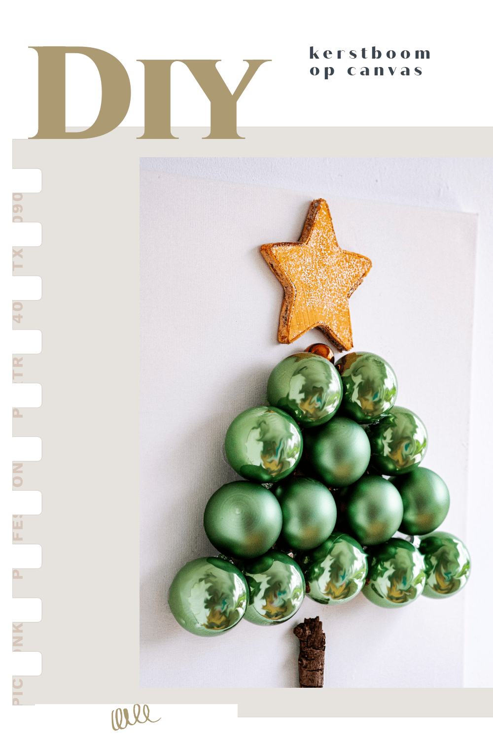 Diy kerstboom op canvas