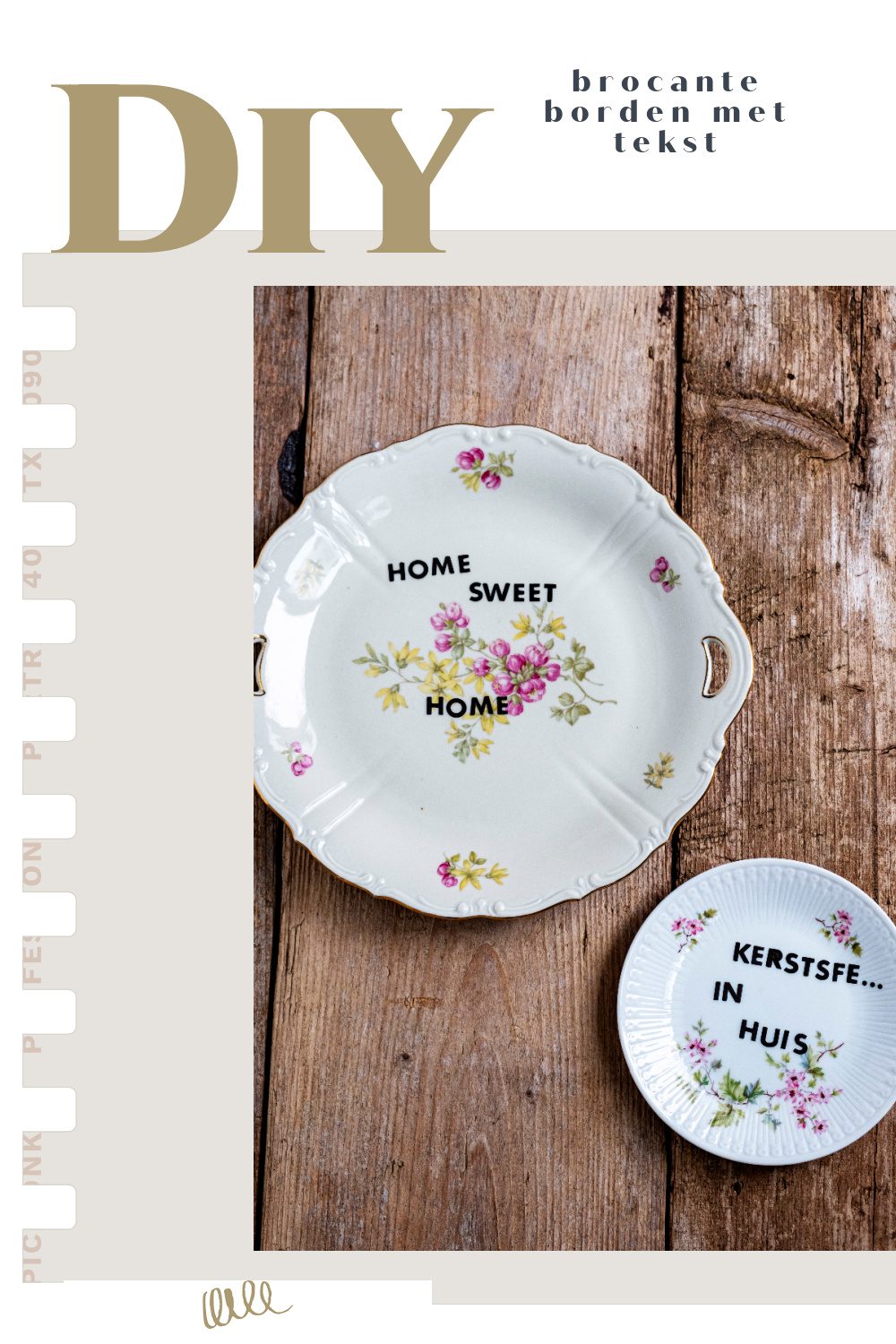 Diy: brocante borden met tekst