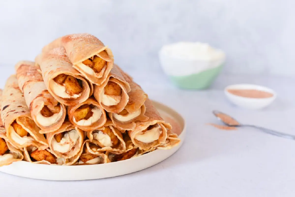 Recept appel kaneel crêpes met vanille room