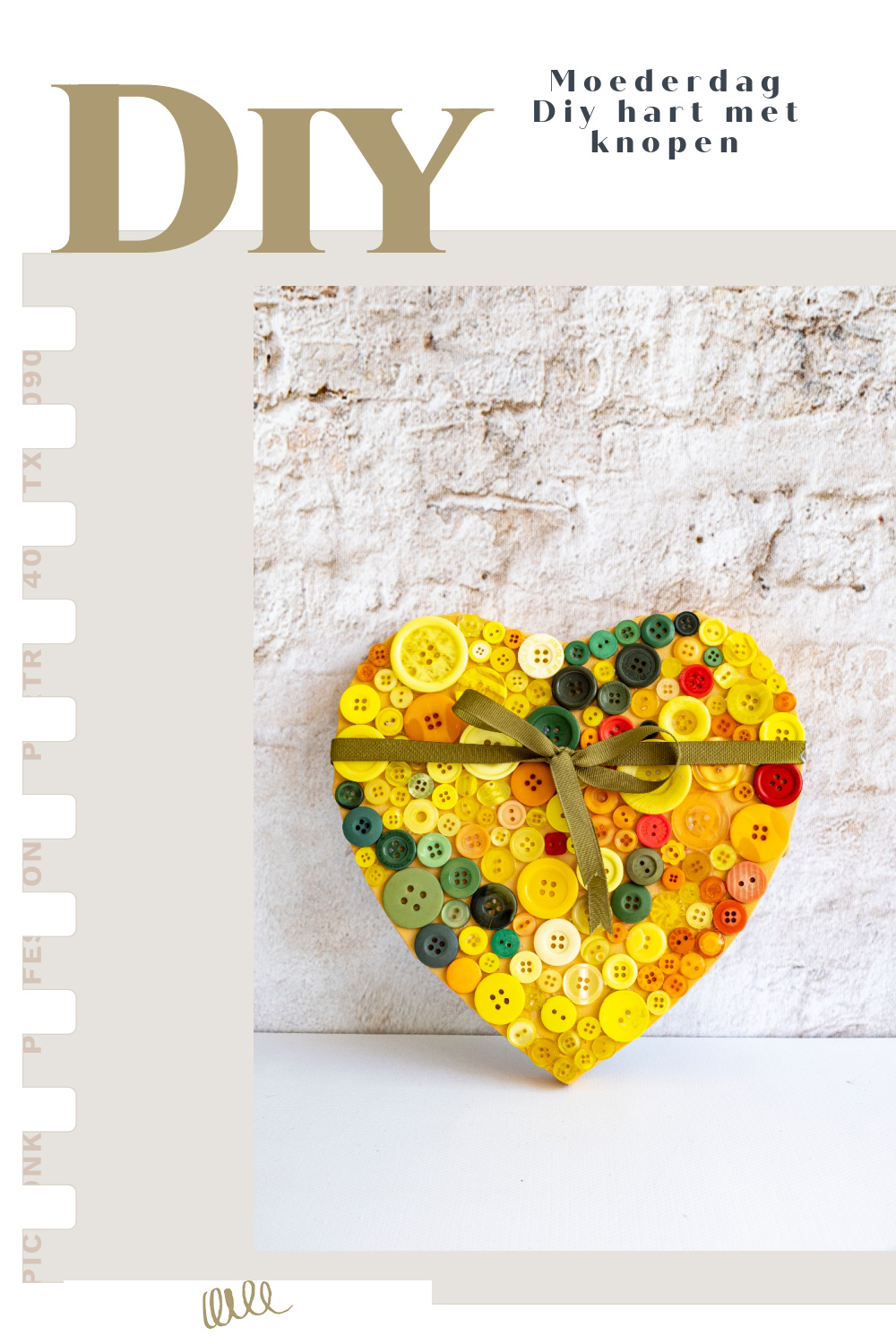 Moederdag Diy hart met knopen