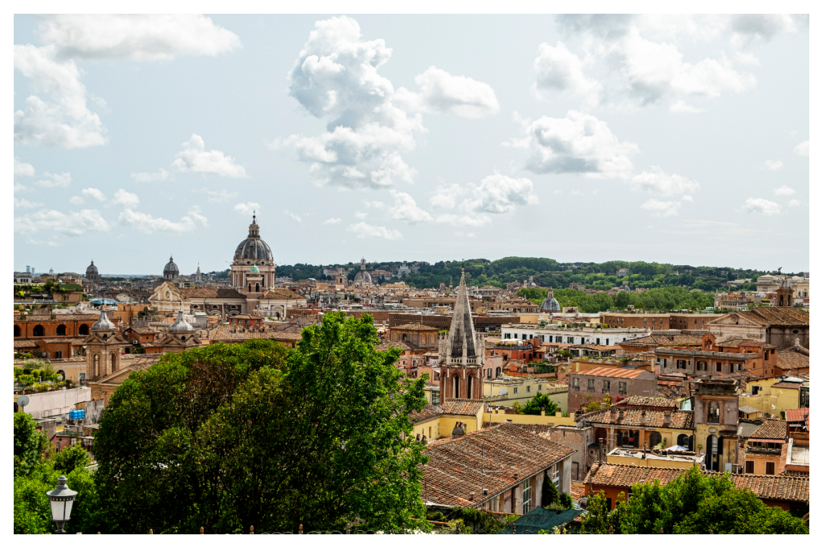 Schitterend uitzicht over een deel van Rome