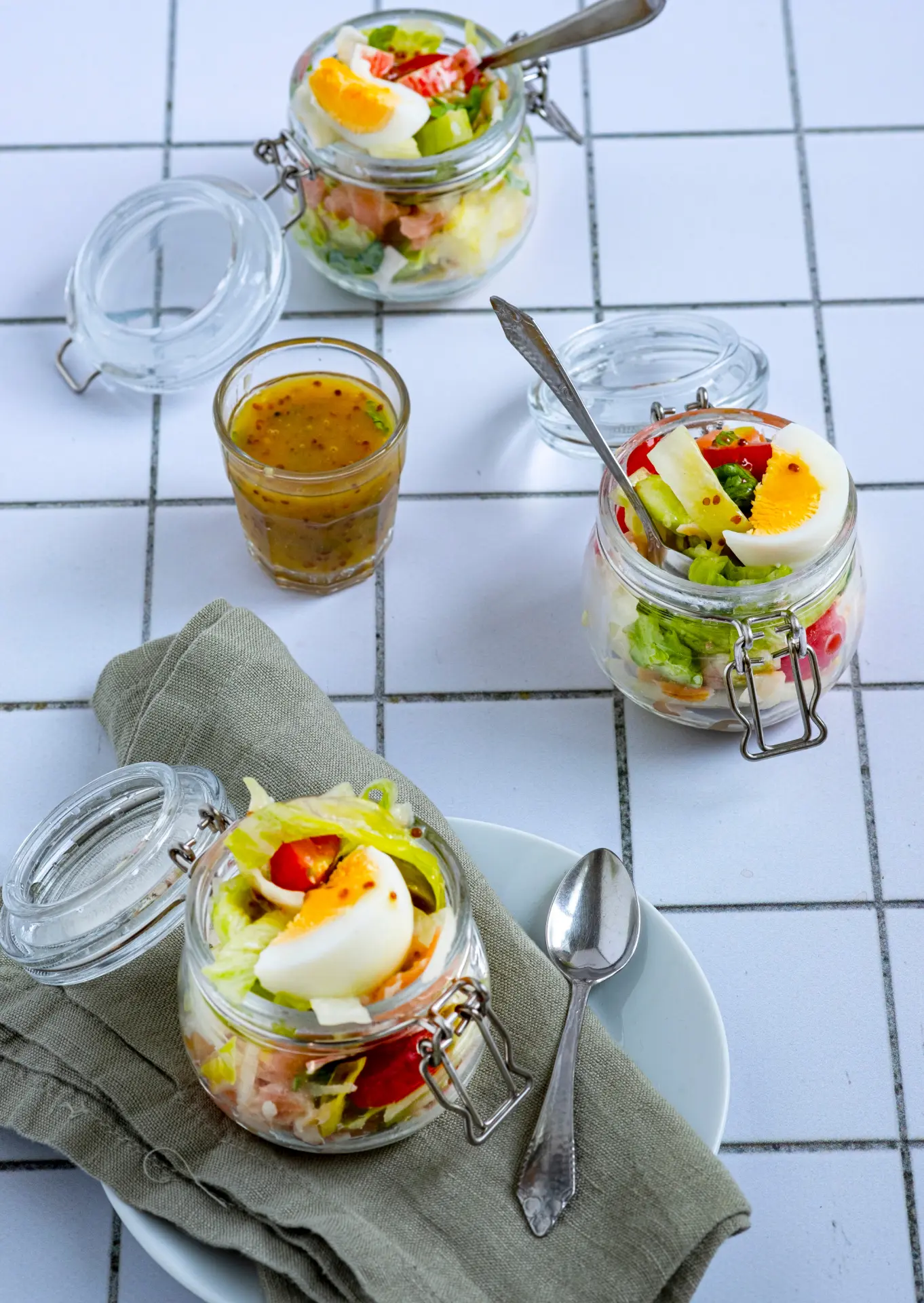 Vissalade à la Camiel met honingmosterddressing