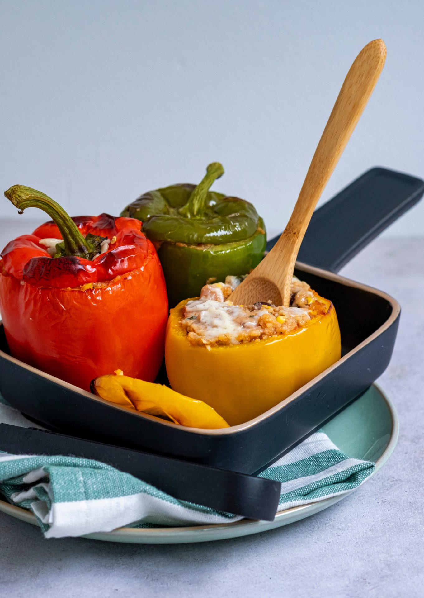 Gevulde paprika’s met zelfbedachte vulling