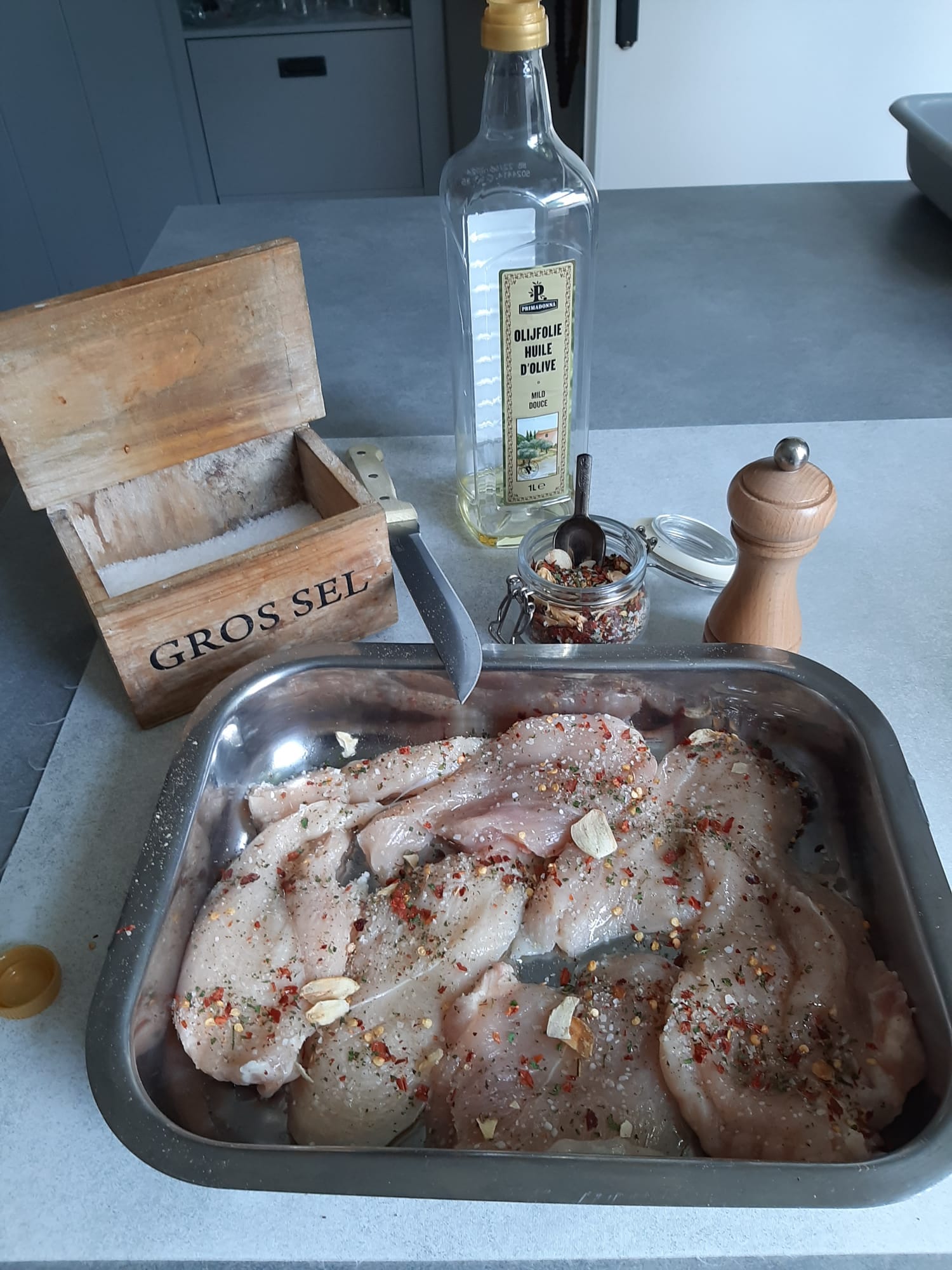 Ingrediënten Kipfilet met rijst en gemengde kropsla voor 2 personen