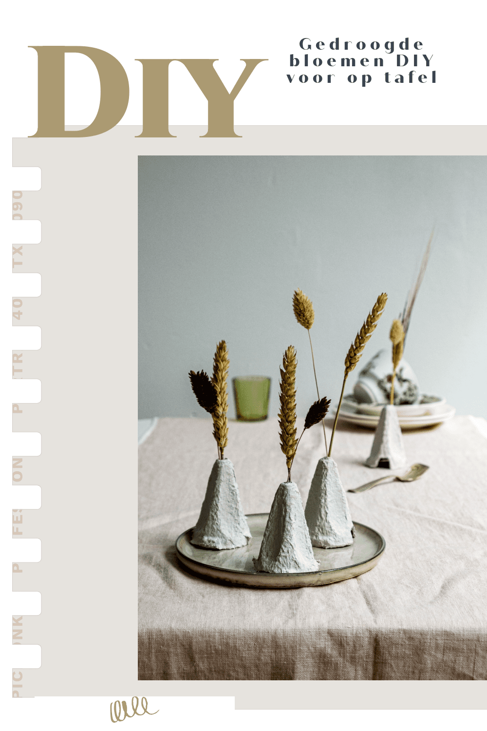 Gedroogde bloemen DIY voor op tafel