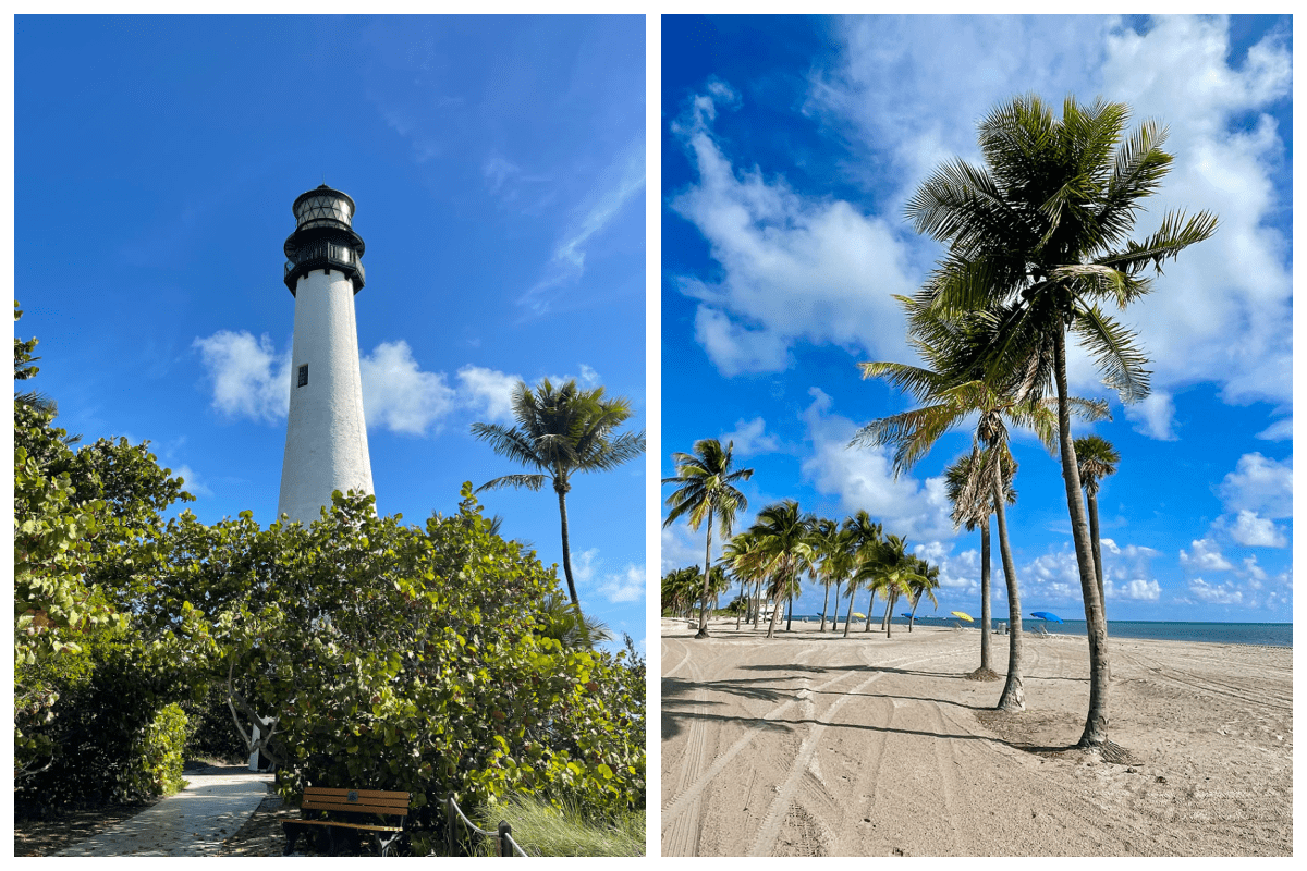 Een imposante witte vuurtoren gelegen in het Bill Bags State Park