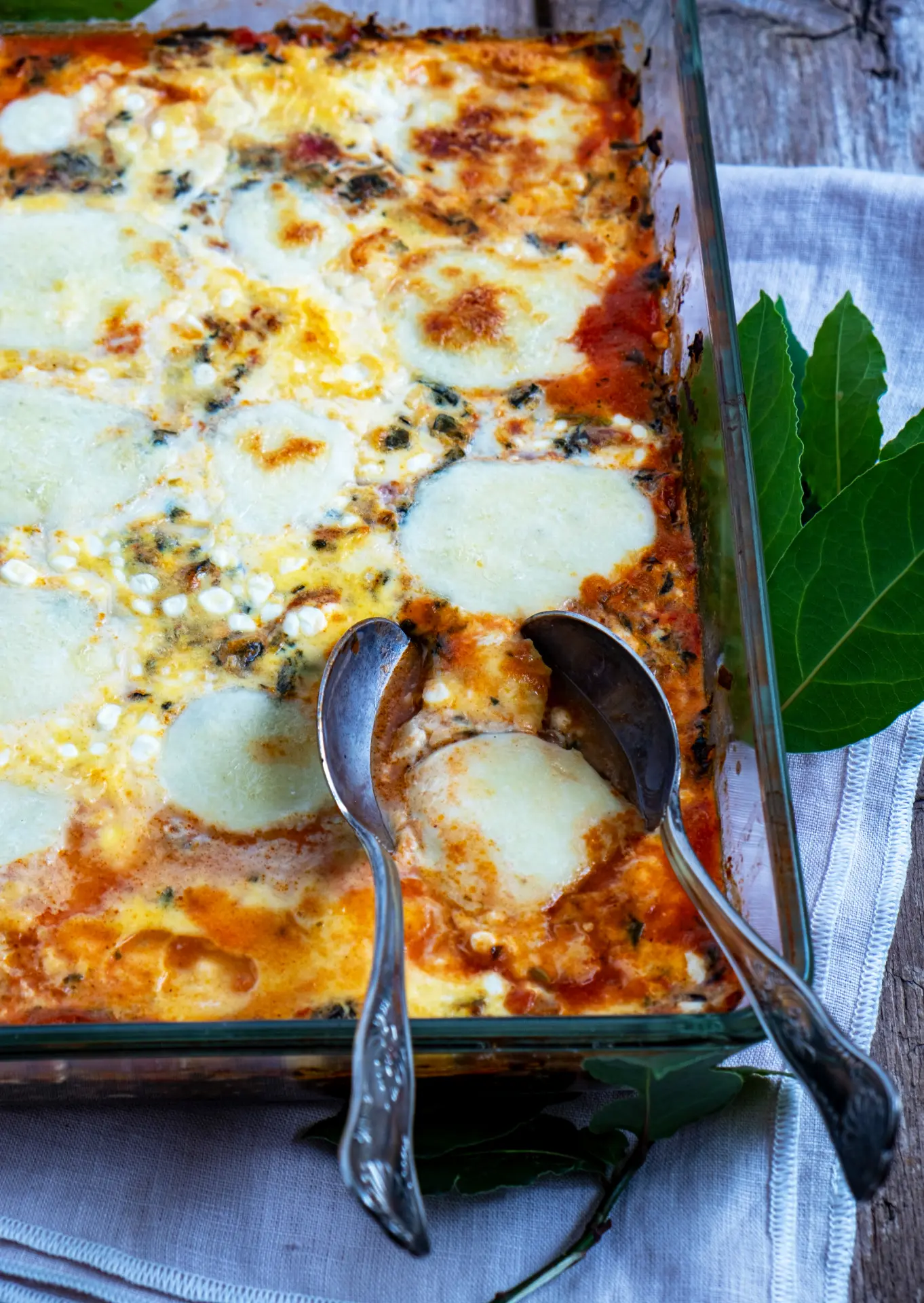 Spinazieschotel met gehakt