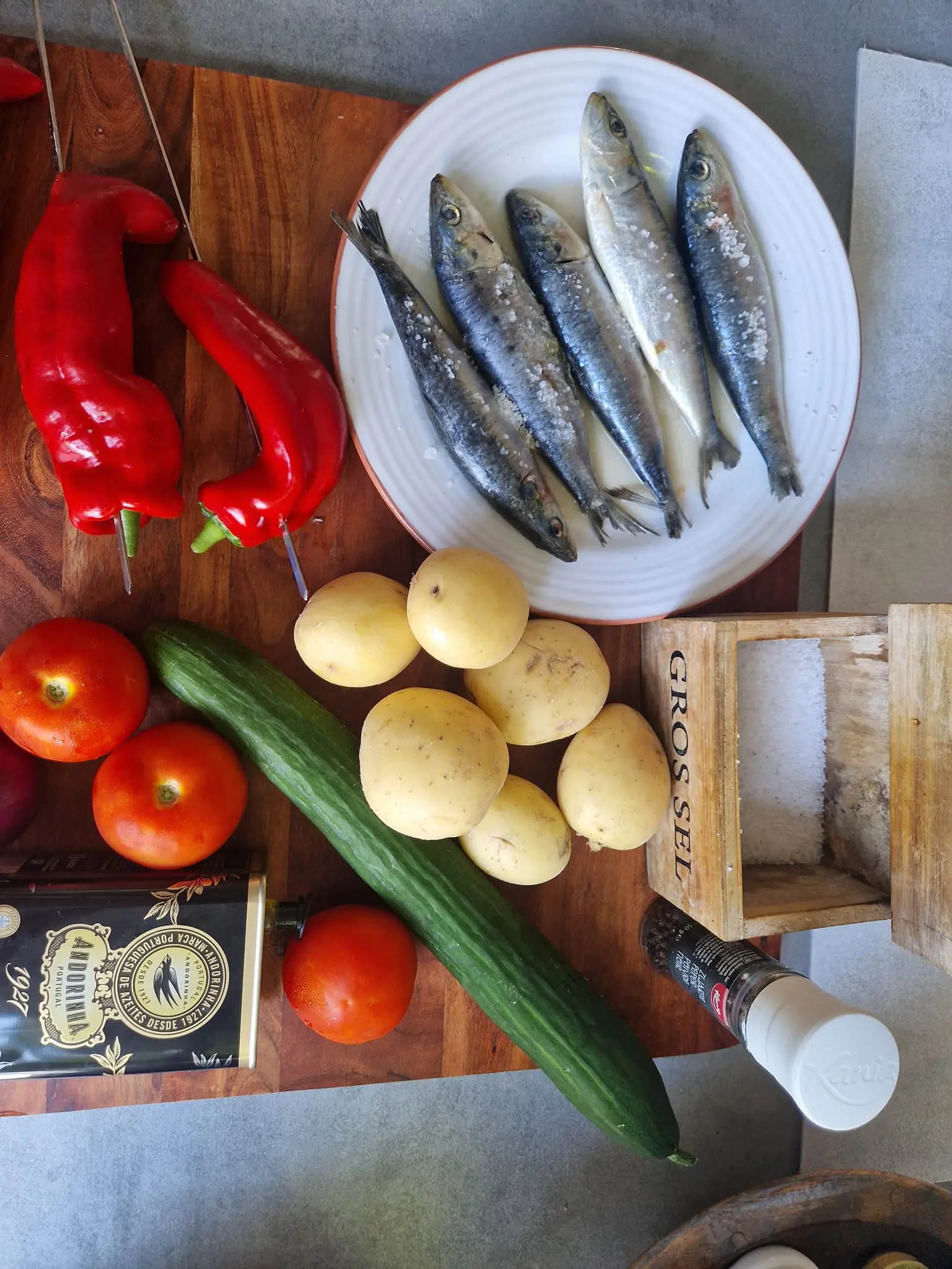 Ingrediënten voor 2 personen Sardientjes van de barbecue