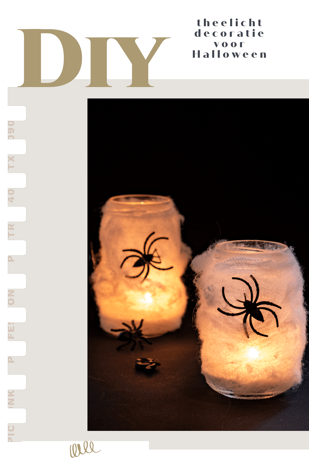 DIY theelicht decoratie voor Halloween