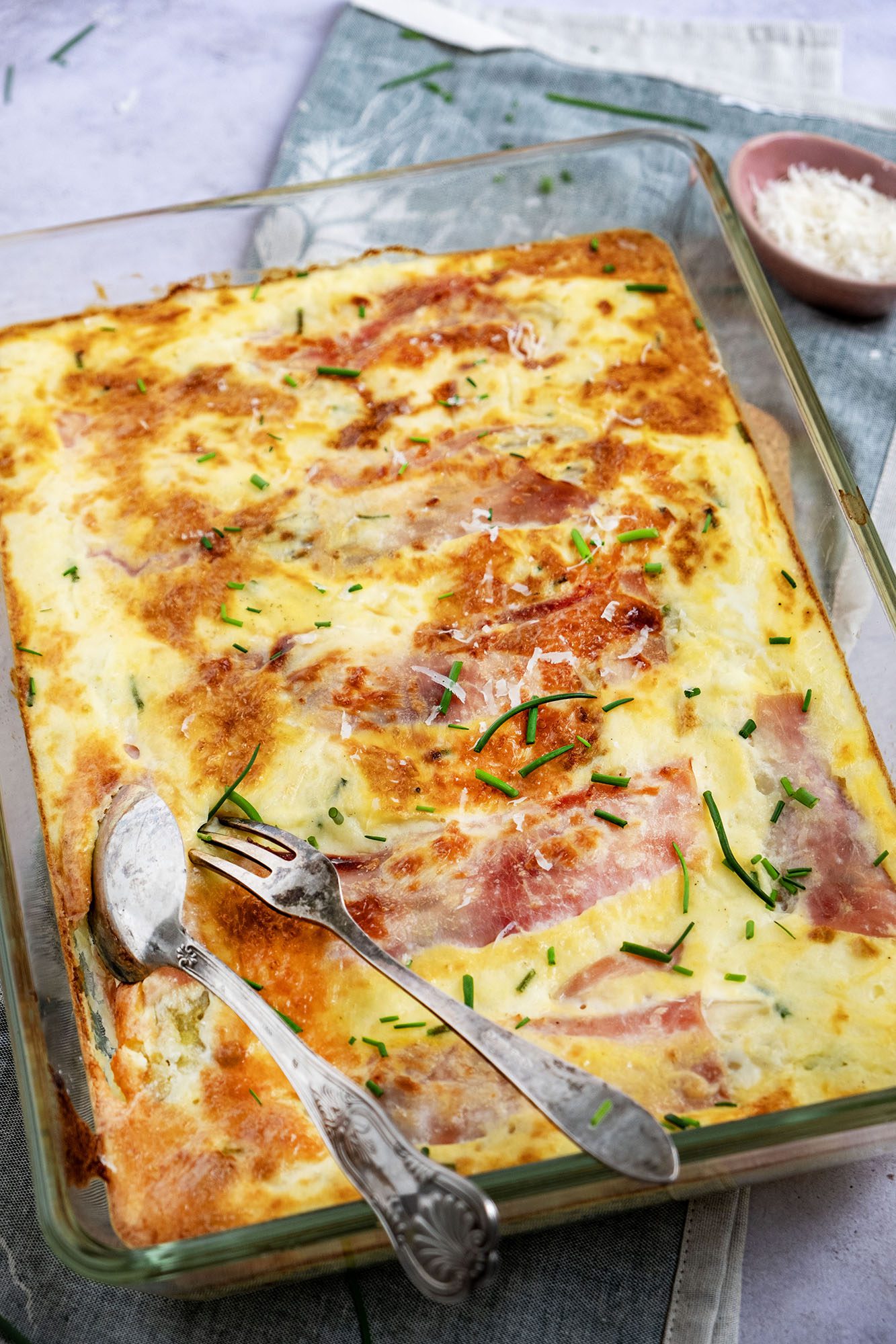 Ovenschotel met witlof en aardappelpuree