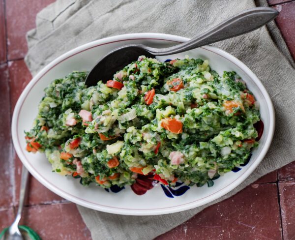 Rijke boerenkoolstamppot met spekjes