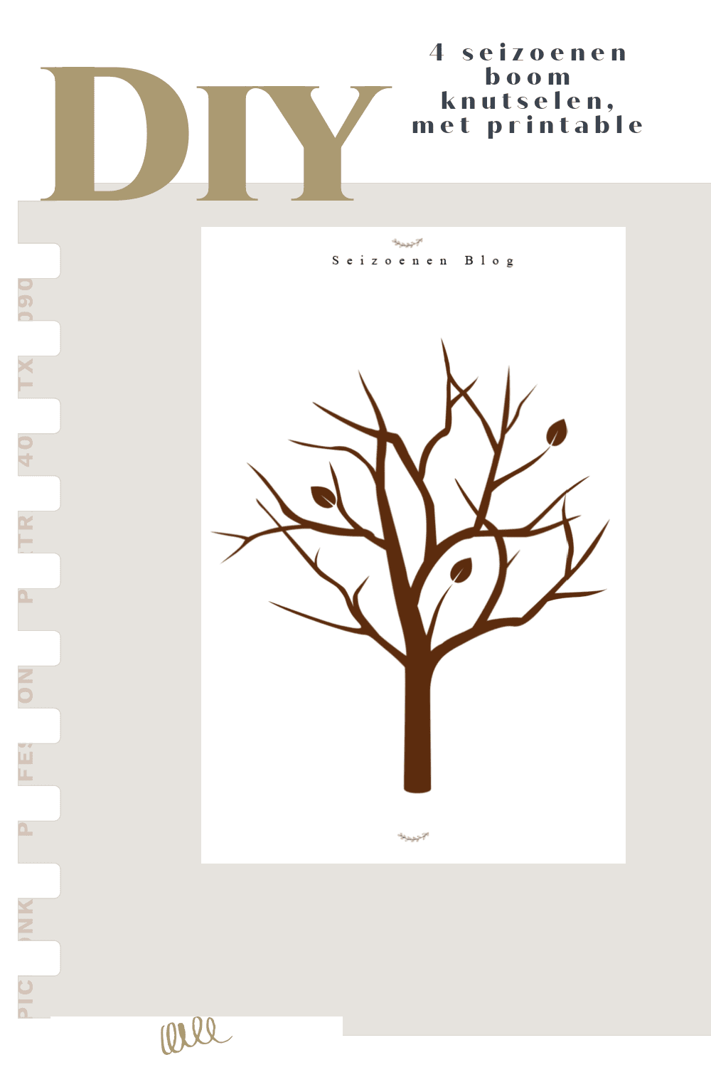 4 seizoenen boom knutselen, met printable