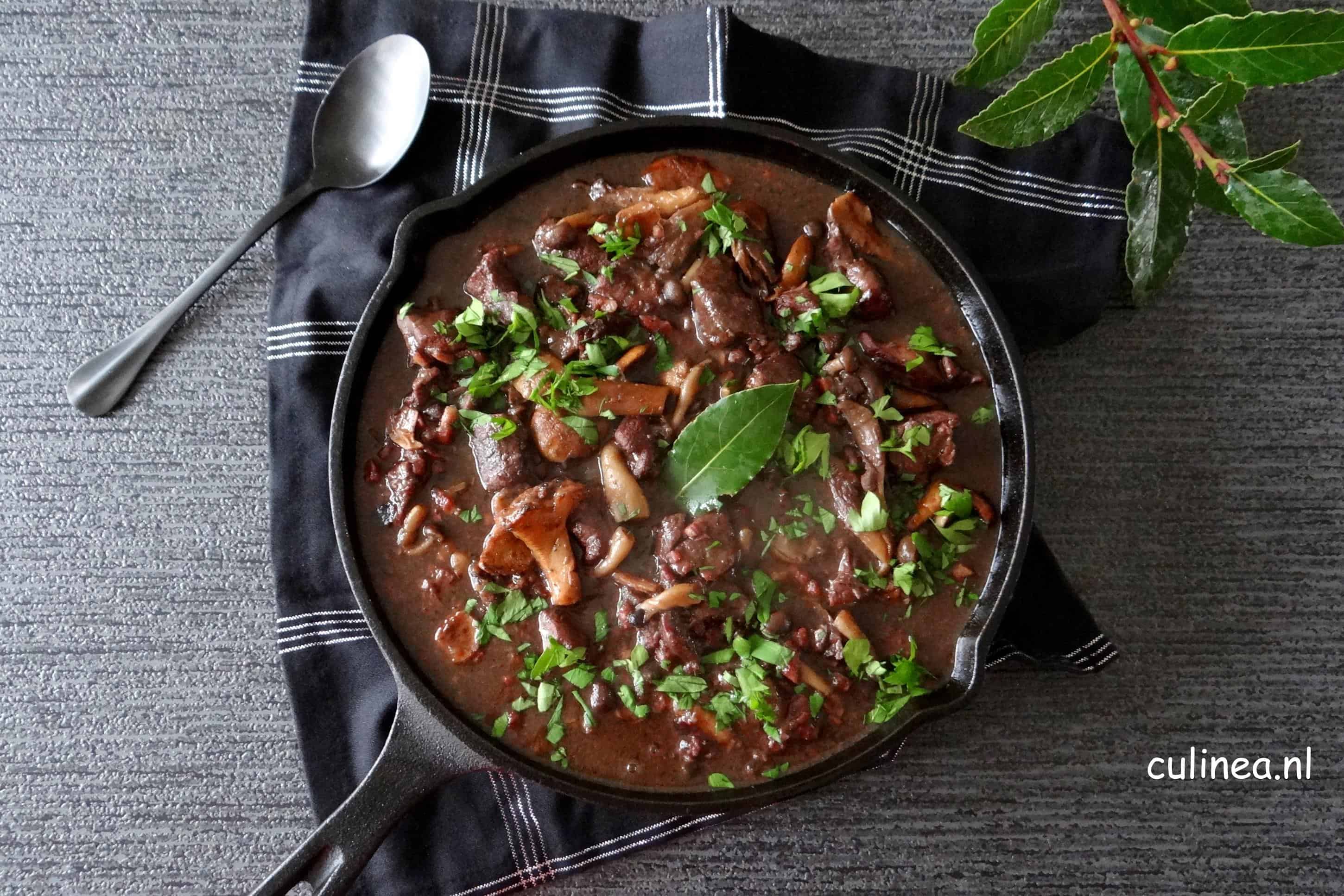 Wildstoof Recept met Paddenstoelen