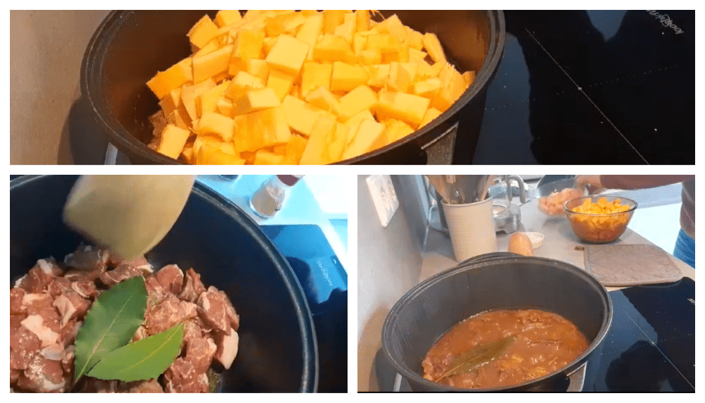 Zo maak je het: Stoofpotje van sukadelappen en pompoen saus