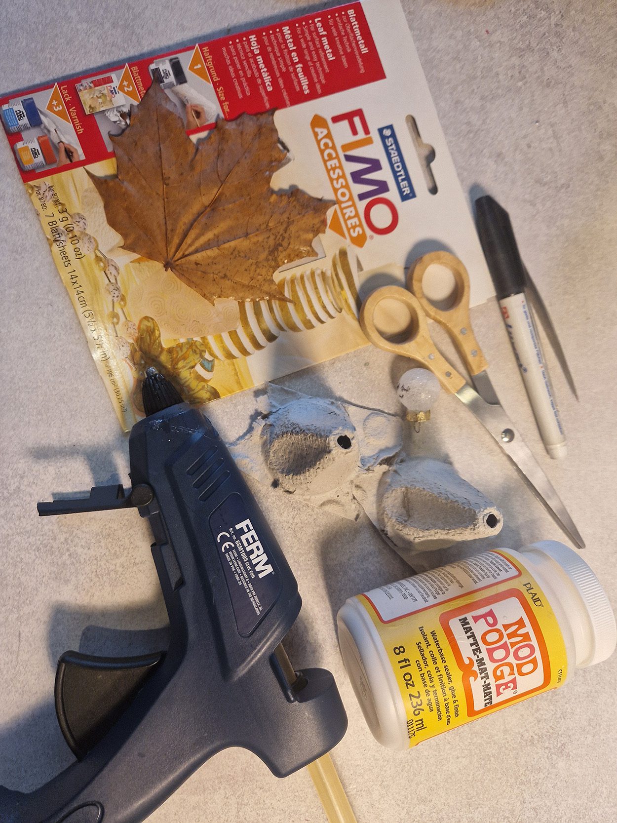 Benodigdheden: Engeltje maken van een eierdoos