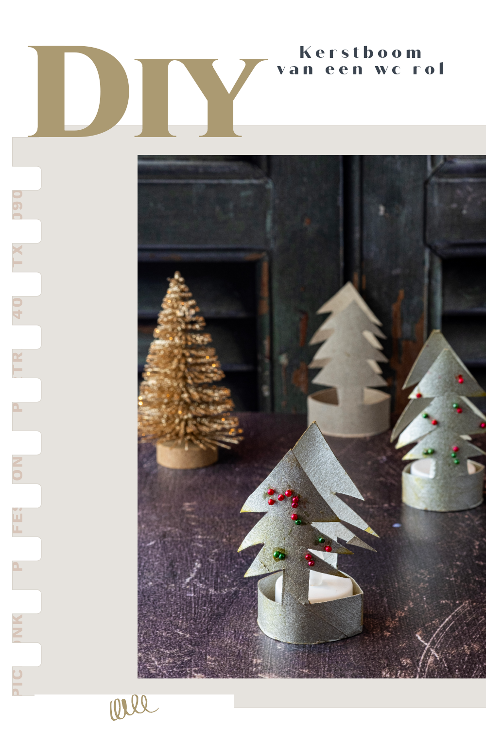 Diy Kerstboom van een wc rol