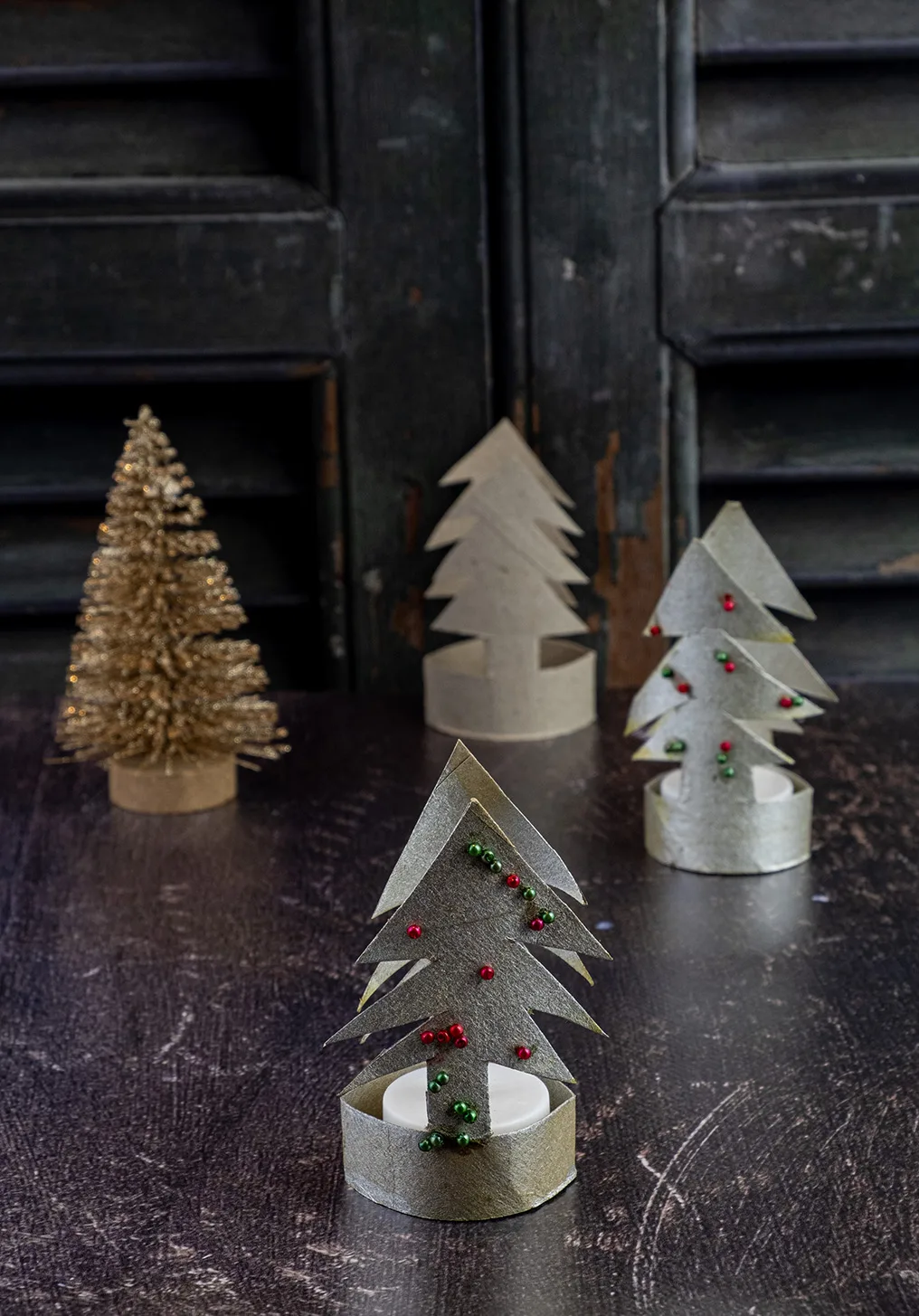 Diy Kerstboom van een wc-rol