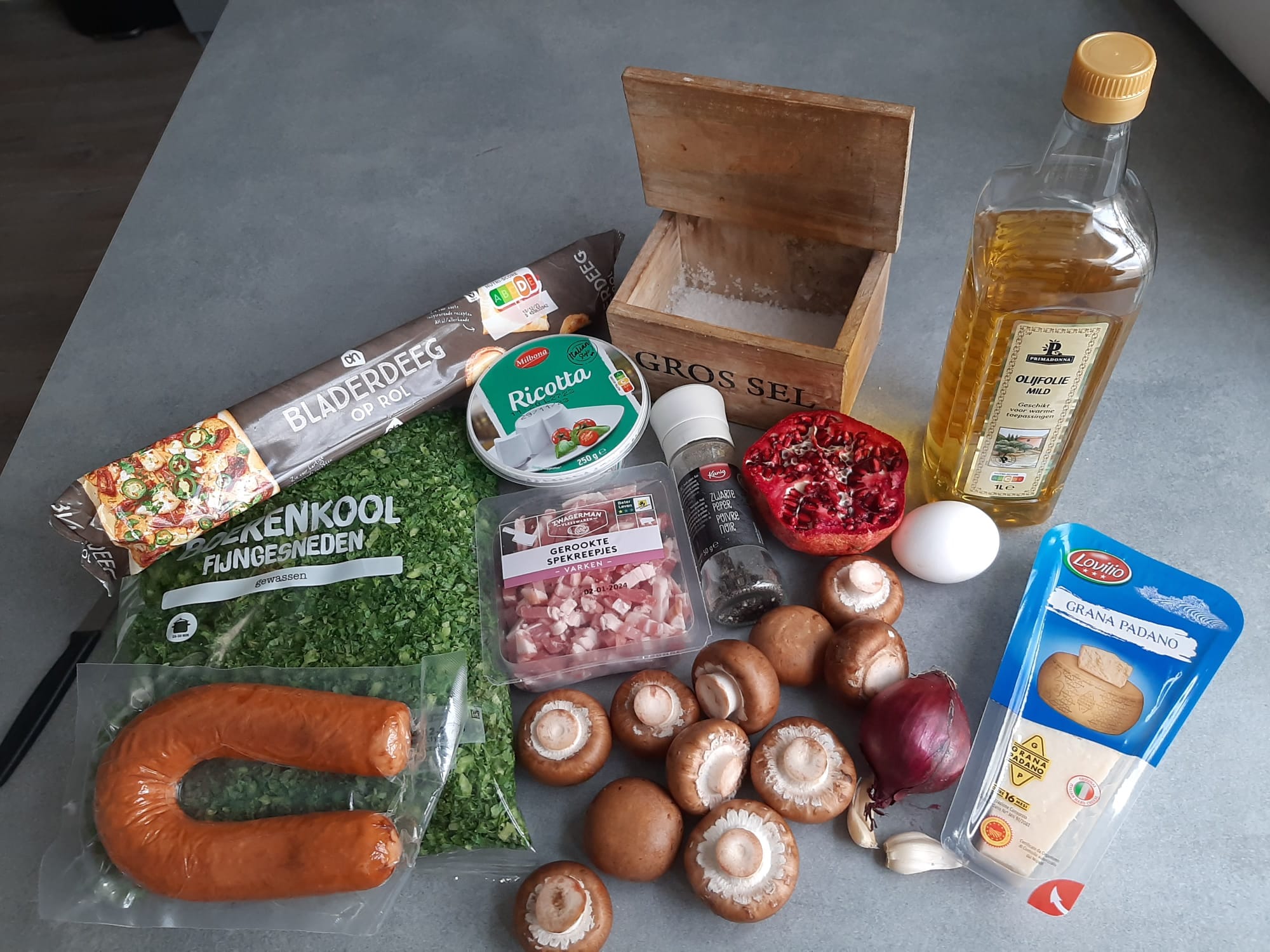 Ingrediënten voor 3 personen Plaattaart van boerenkool