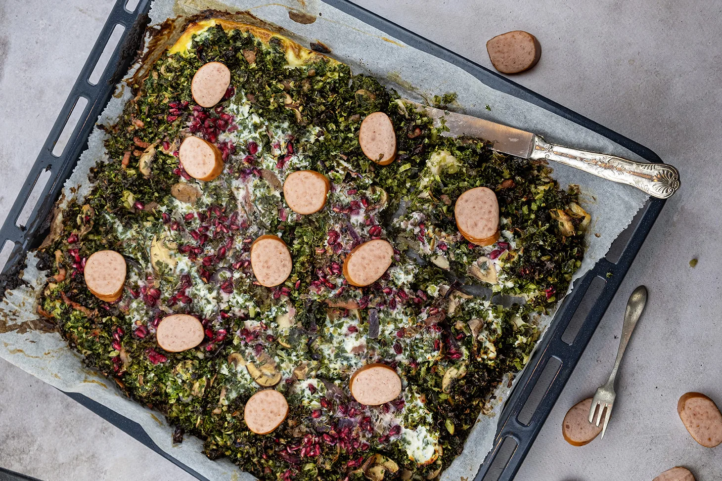 Plaattaart van boerenkool