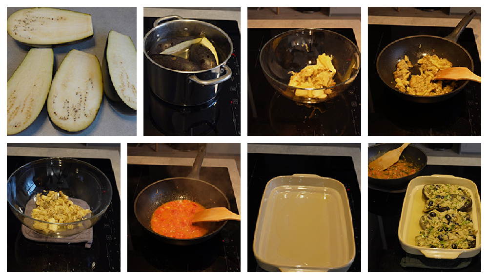 Zo maak je het: Vegetarische gevulde aubergines