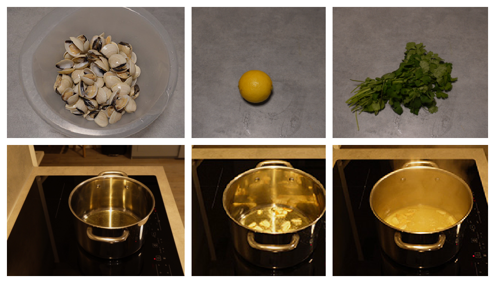 Ingrediënten voor 2 personen: Amêijoas á Bulhão Pato