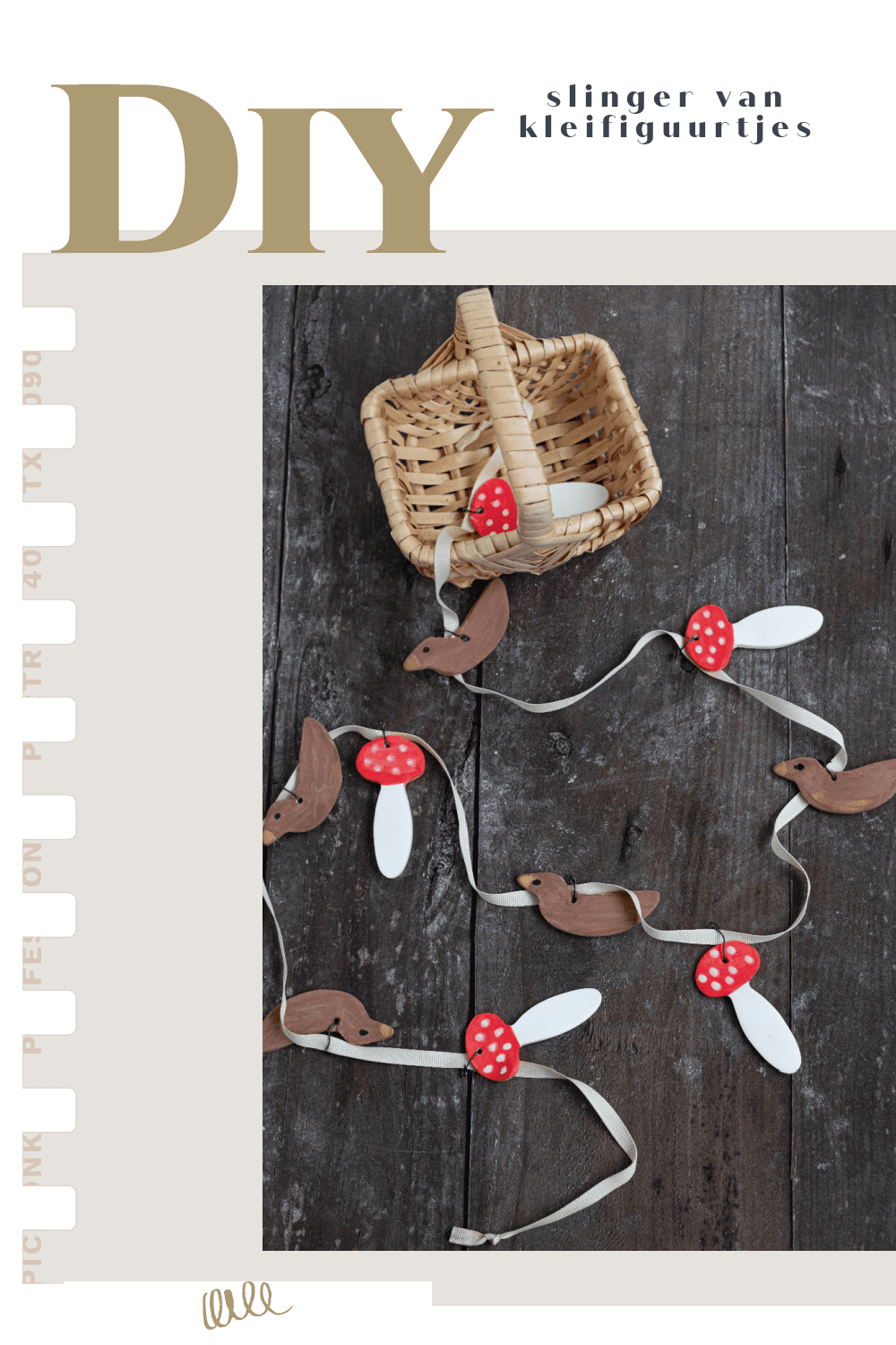 Diy slinger van kleifiguurtjes