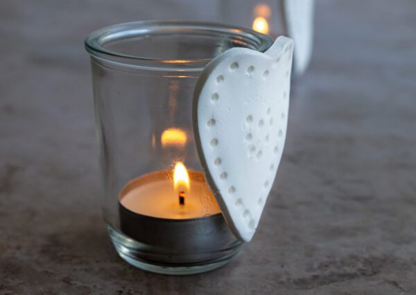 Theelicht hartje Diy van klei