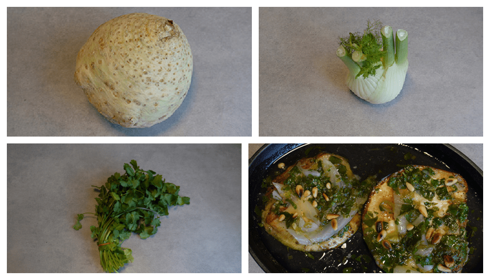 Zo maak je het: Gebakken knolselderij met koriander- en venkelsaus