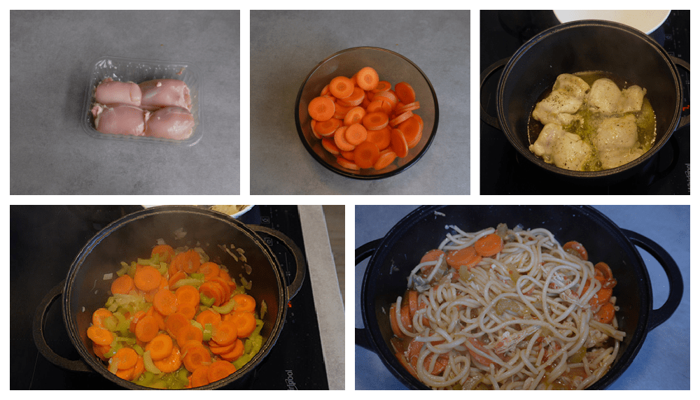 Zo maak je het: Kippendijen stoofpotje met pasta