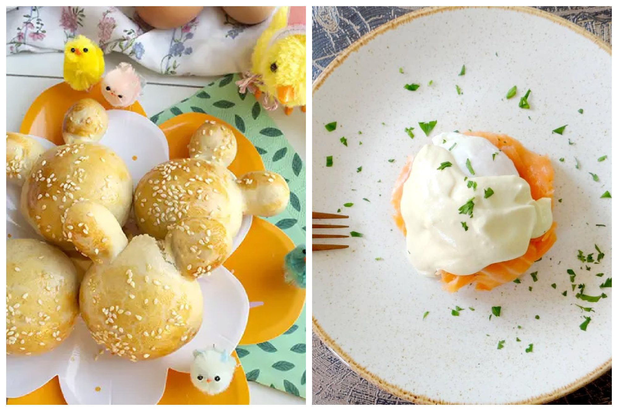 10-Paashaas broodjes11-Eggs Benedict met gerookte zalm