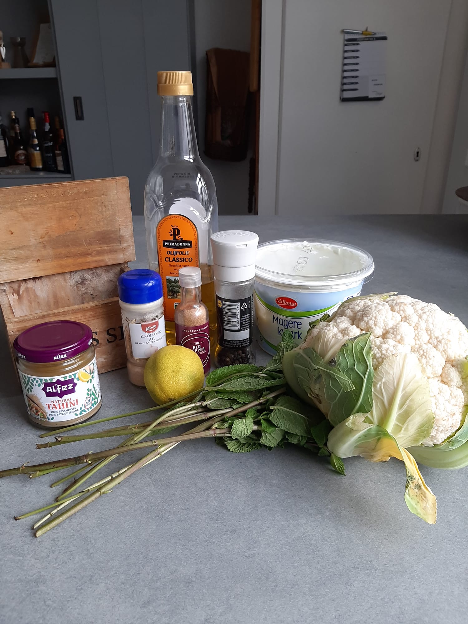 Ingrediënten voor 2 personen Bloemkoolstukjes uit de oven