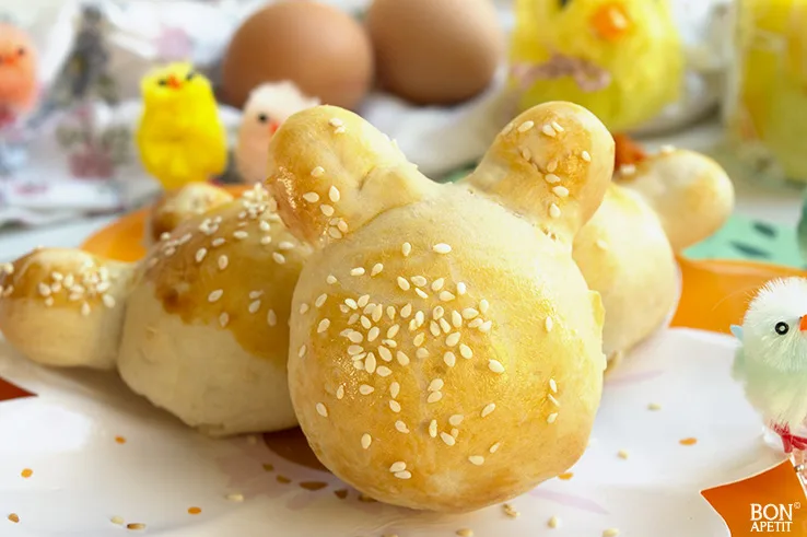 Paashaas broodjes - van Bon Apetit Paashaas broodjes