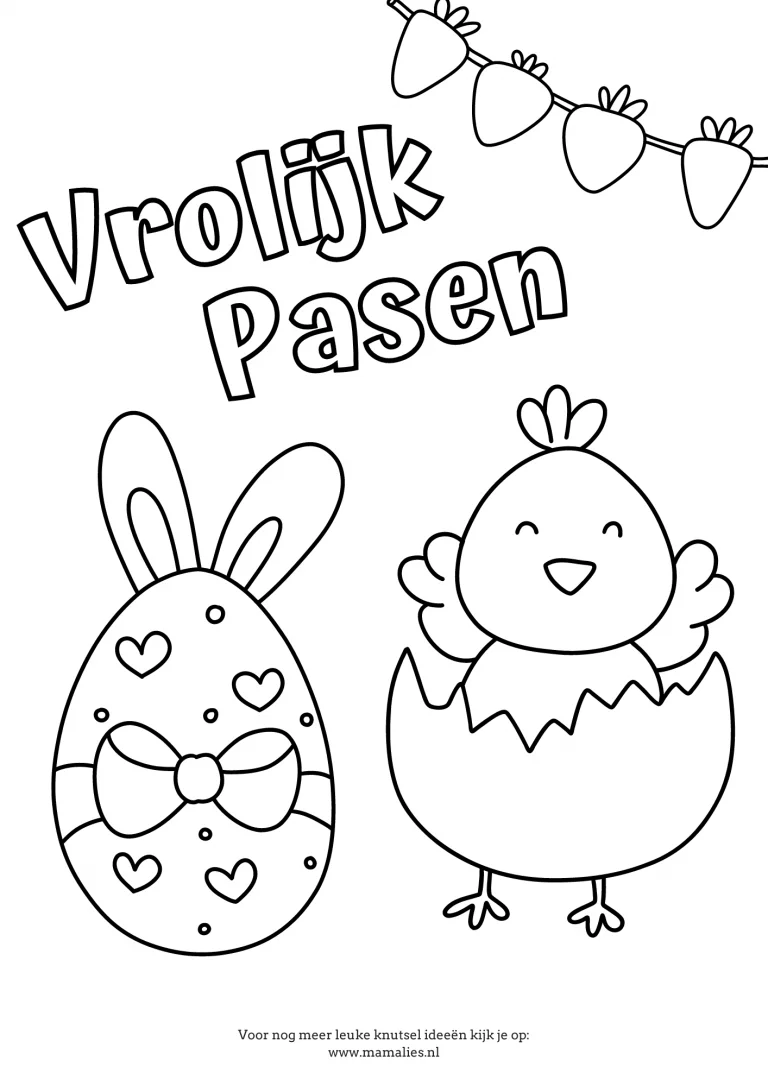 Paas kleurplaten – Gratis kleurplaten voor Pasen - Mama Lies Paas kleurplaten – Gratis kleurplaten voor Pasen