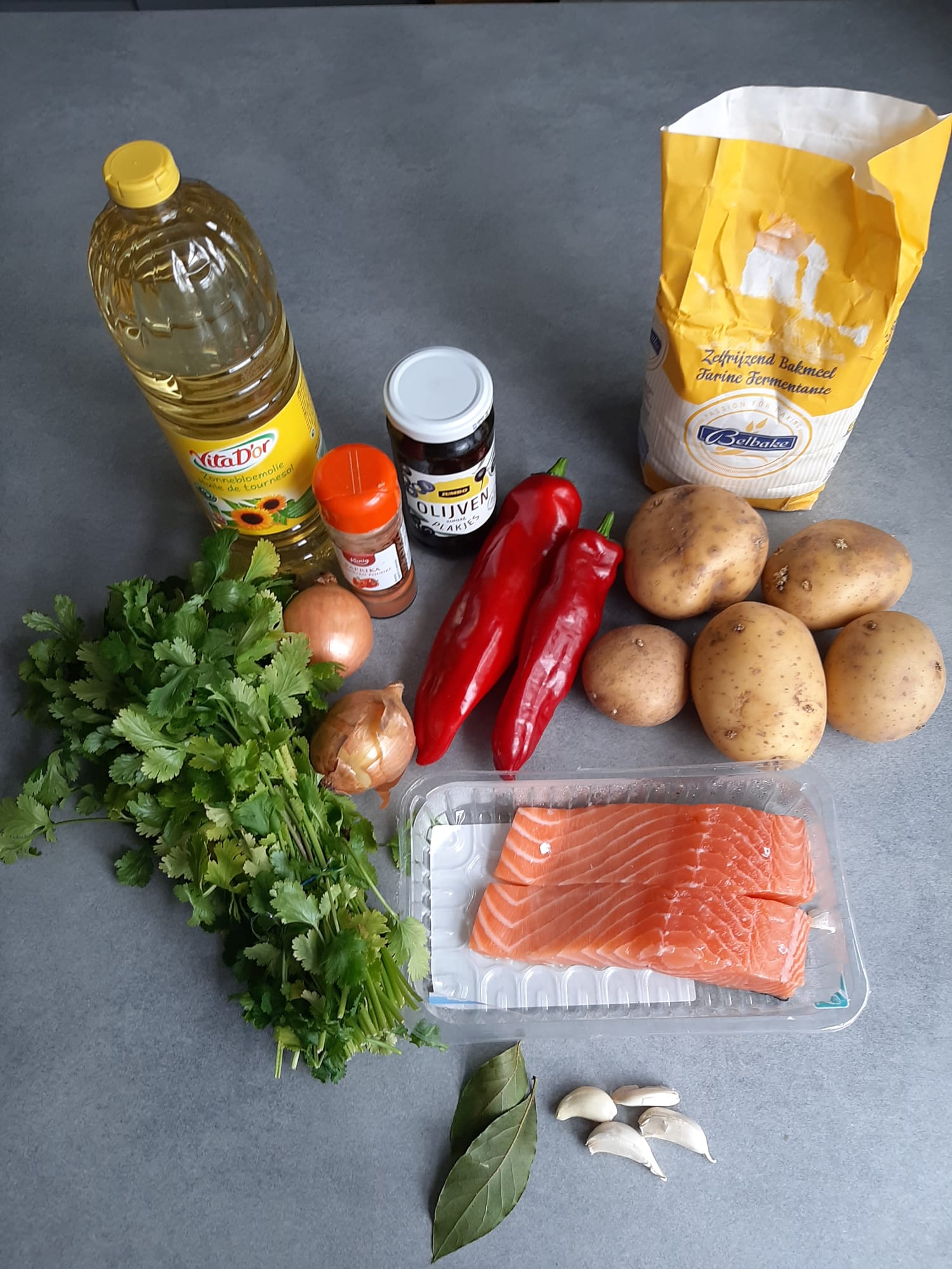 Ingrediënten voor 2 personen Gefrituurde zalm uit de oven