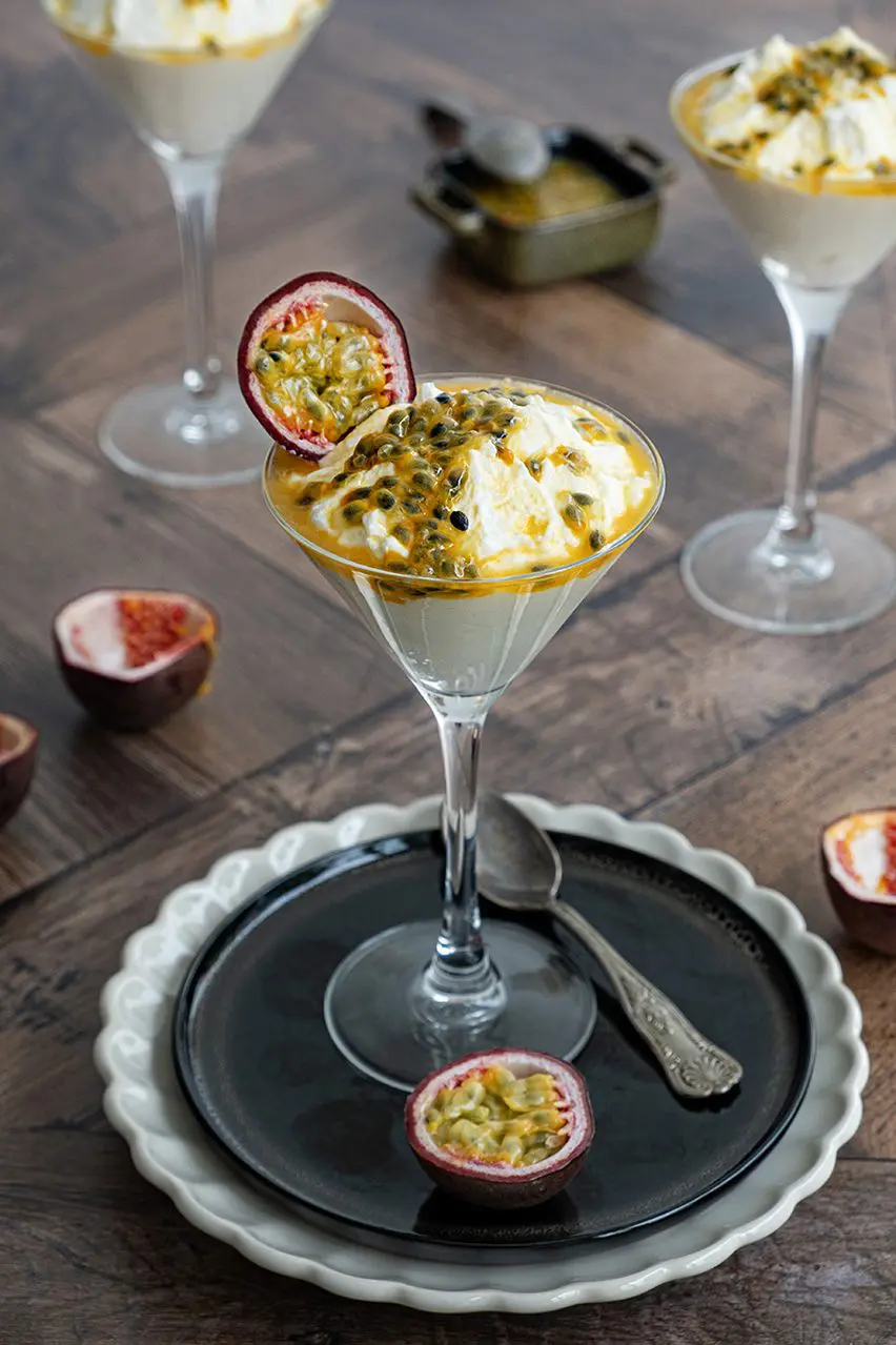 Passie dessert met passievrucht