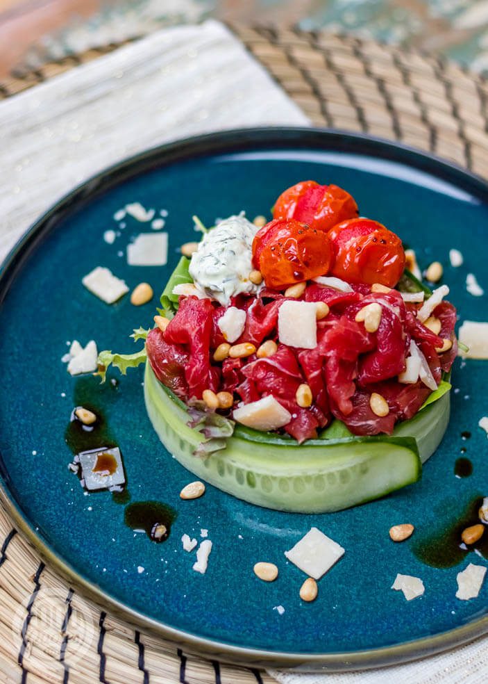 Twents kruidentuintje en gepofte honingtomaten 