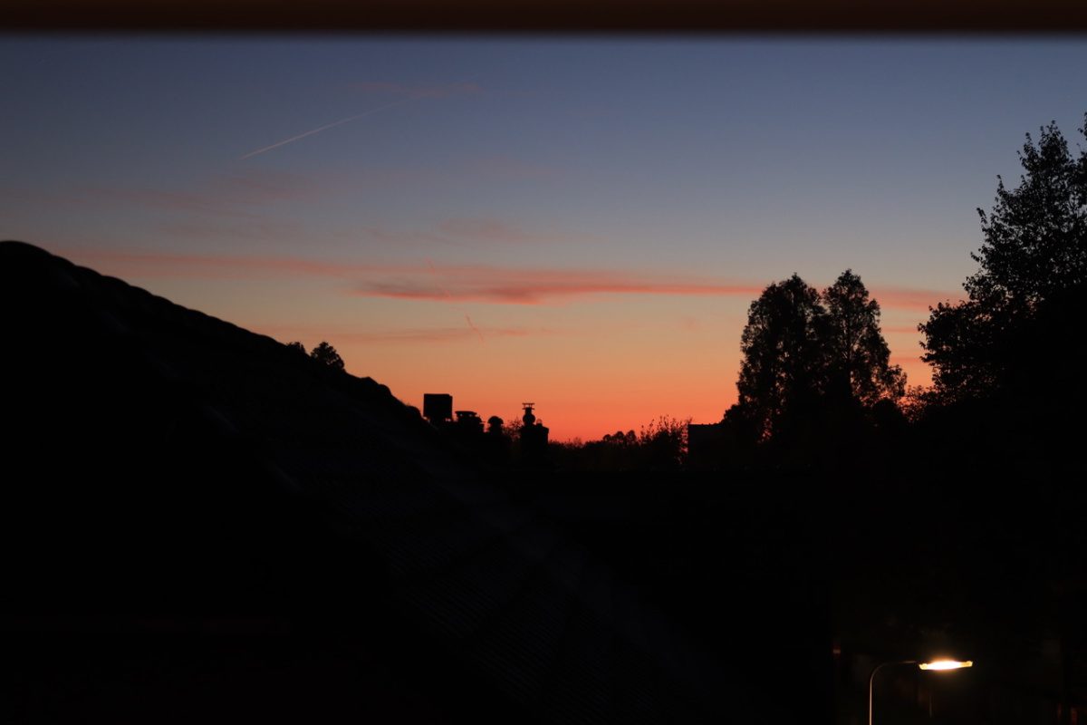 in de ochtend vanuit het raam gemaakt