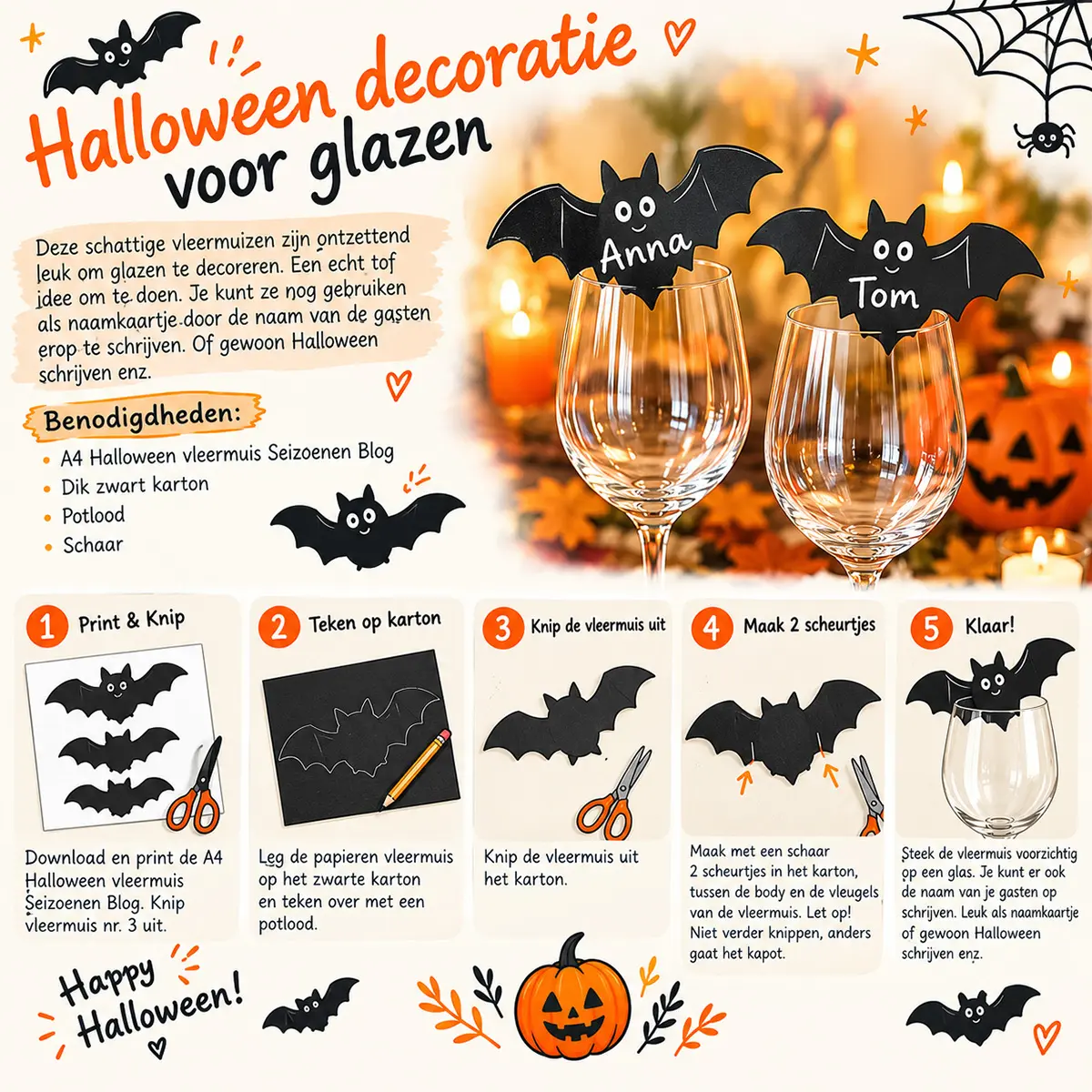 Tafeldekken voor Halloween  