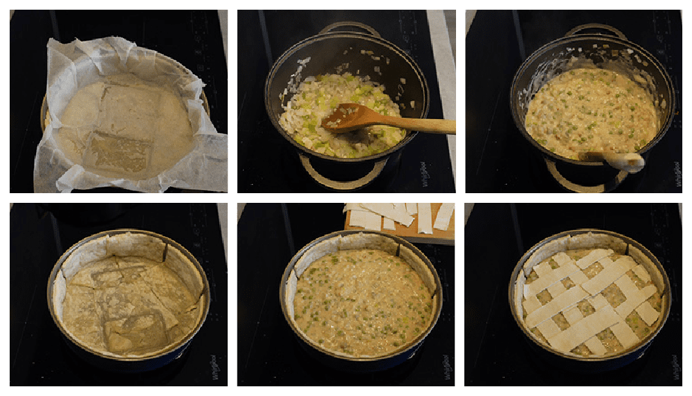 Zo maak je het: Herfstquiche met Kalfsragout en Erwtjes