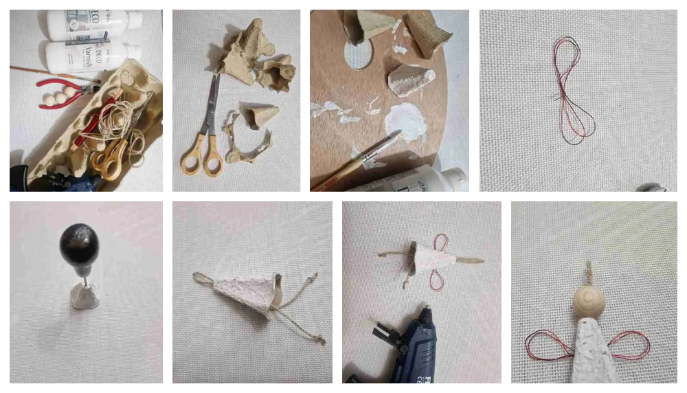 Instructies: Diy engeltjes van eierdozen