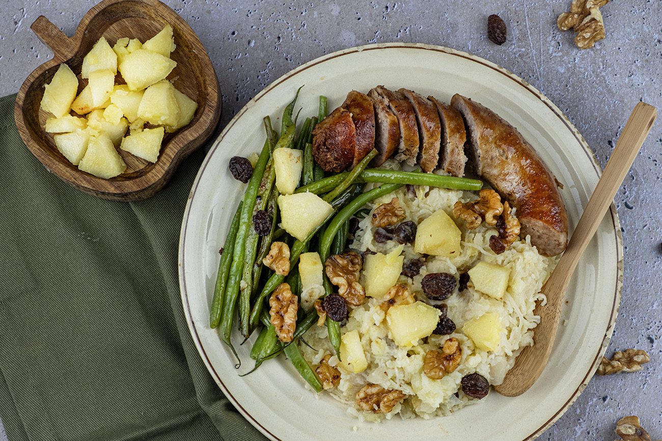 Aan de slag Zuurkoolstamppot met haricots verts