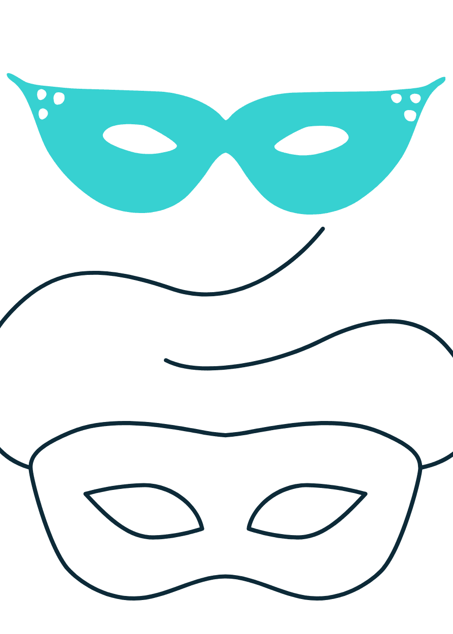 Diy carnavalsmasker sjabloon