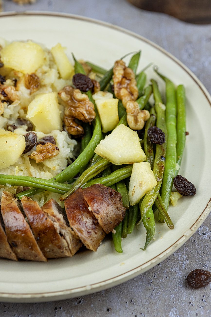 Zuurkoolstamppot met haricots verts